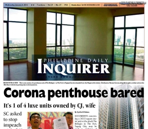 Inquirer Cover Page, Jan 4, 2012